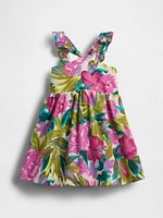 Baby & Toddler Linen-Cotton Flutter V-Neck Dress
