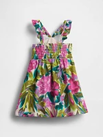 Baby & Toddler Linen-Cotton Flutter V-Neck Dress