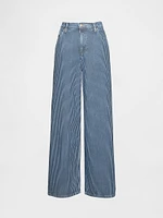 Mid Rise Cargo Baggy Jeans