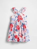 Baby & Toddler Linen-Cotton Flutter V-Neck Dress