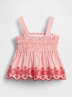 Baby & Toddler Smocked Eyelet Top