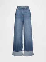 Mid Rise Cargo Baggy Jeans