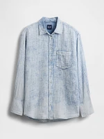 Cotton Gauze Denim Oversized Shirt