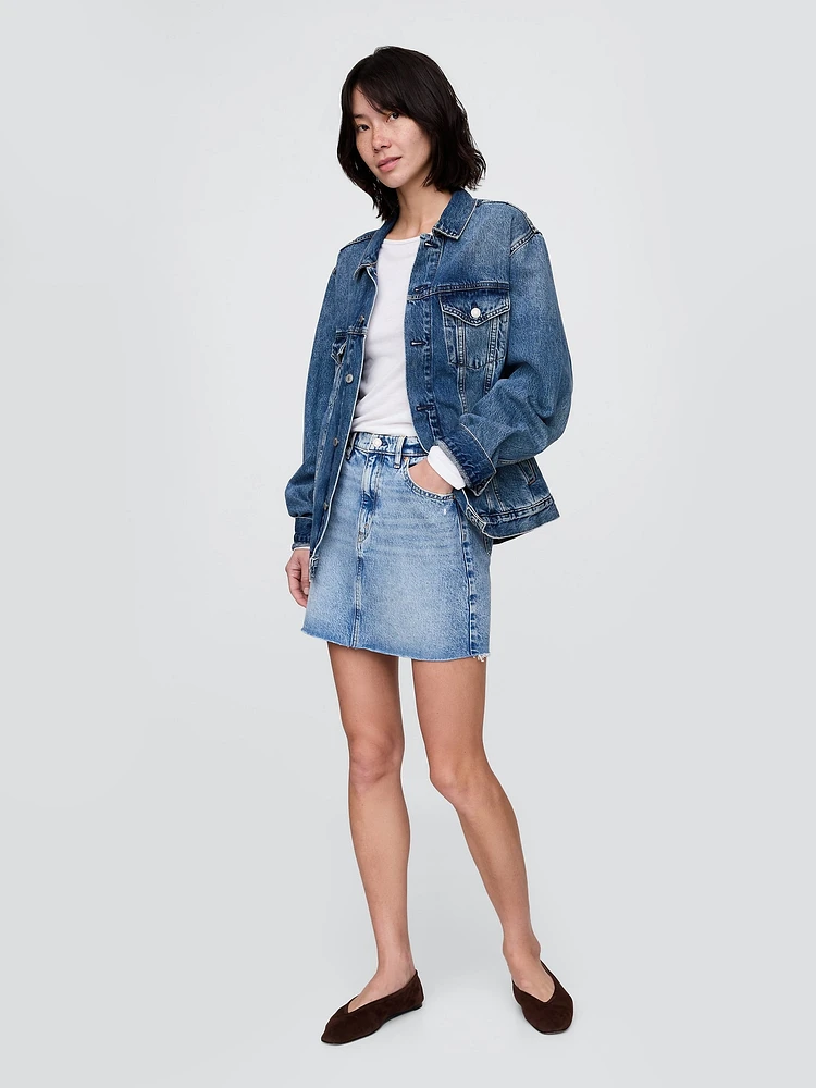 Linen-Blend Boatneck Crop T-Shirt