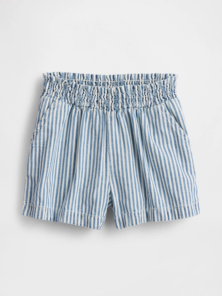 Baby & Toddler Denim Stripe Pull-On Shorts