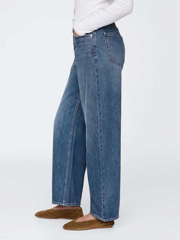 Curvy High Rise Barrel Jeans