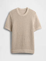 Crochet Mesh Crewneck T-Shirt