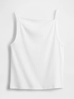 Modern Apron-Neck Cropped Tank Top