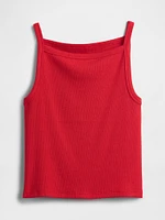Modern Apron-Neck Cropped Tank Top