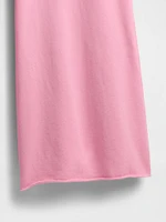 French Terry Wide-Leg Rolled Hem Sweatpants