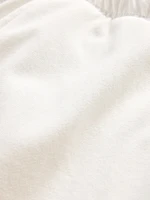 French Terry Wide-Leg Rolled Hem Sweatpants