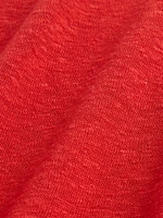 Linen-Blend Crewneck Shell Tank Top