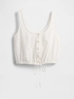 Cinched-Hem Cropped Top