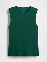 Modern Rib High Neck Top