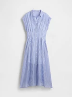 Sheer Midi Shirtdress