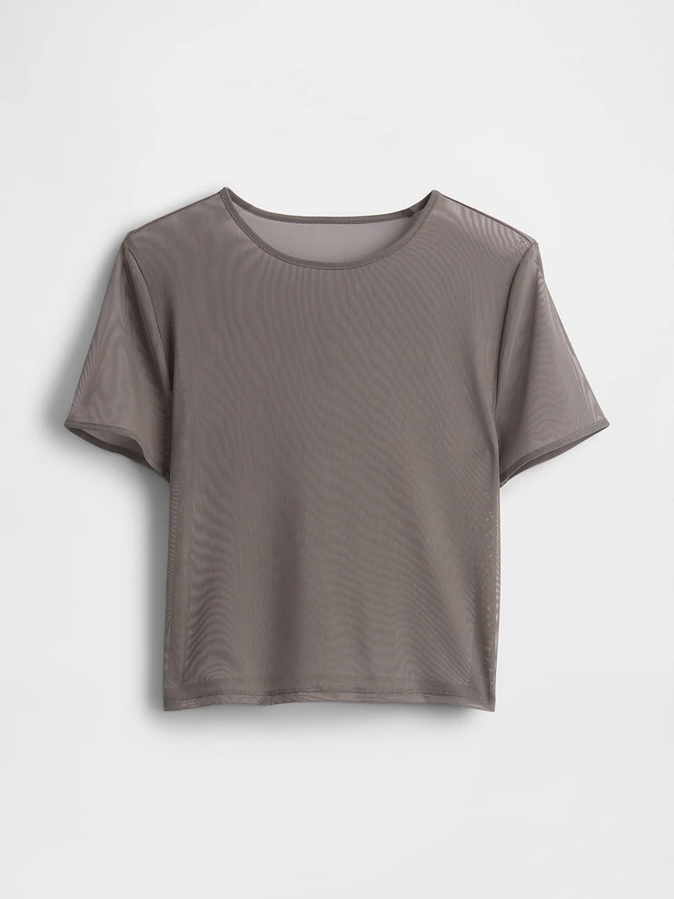 Mesh Cropped T-Shirt
