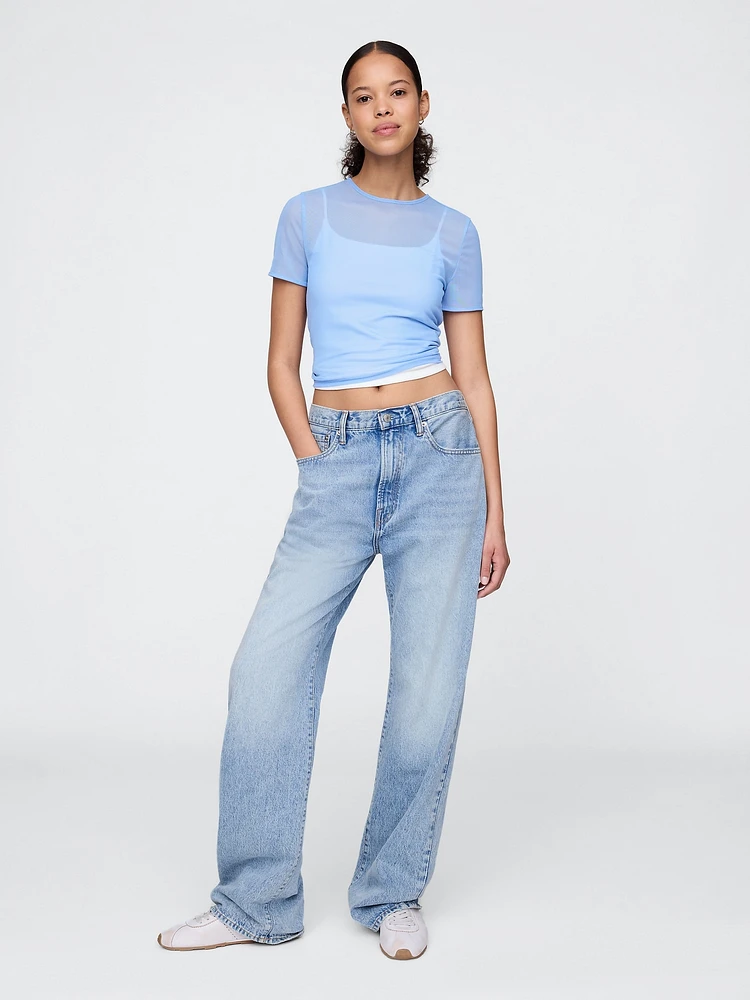 Mesh Cropped T-Shirt
