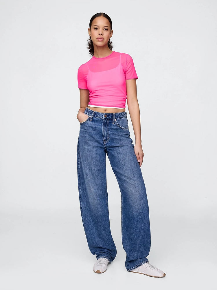 Mesh Cropped T-Shirt