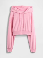 French Terry Cropped Oversized Hoodie