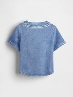 Baby & Toddler Denim Logo Baseball Jersey