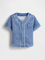 Baby & Toddler Denim Logo Baseball Jersey