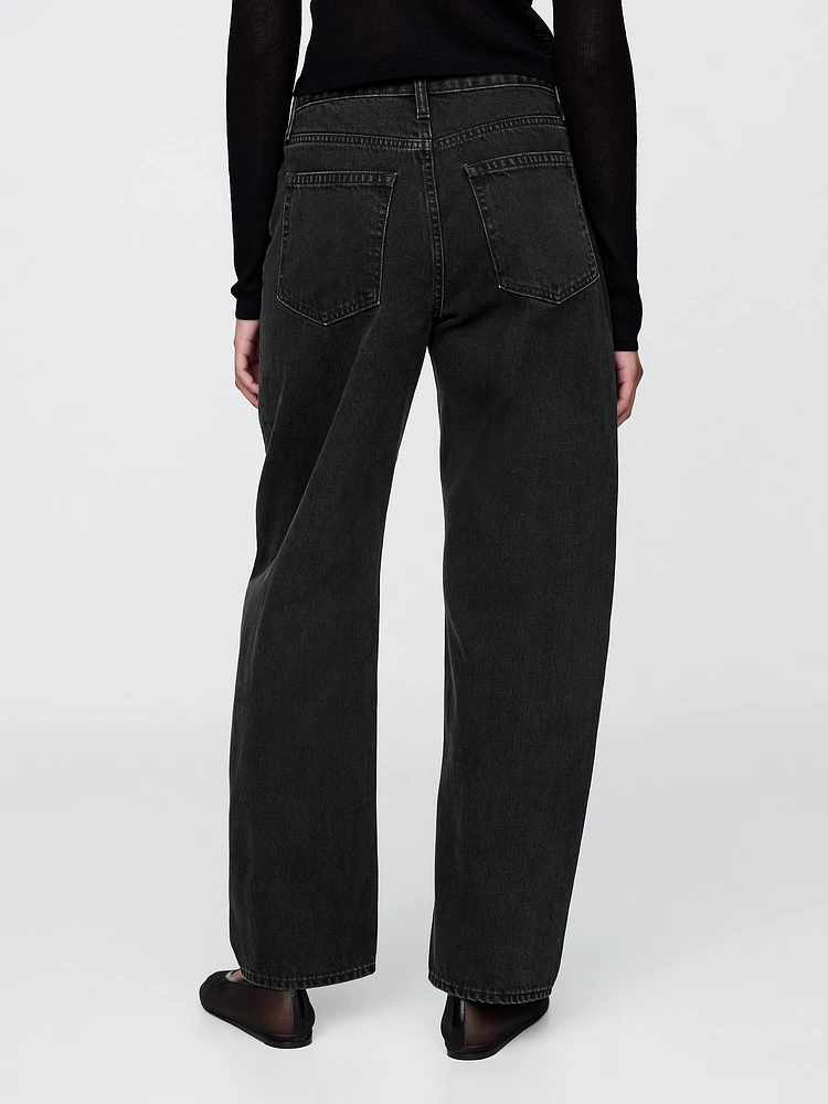 Curvy High Rise Barrel Jeans
