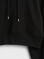 French Terry Cropped Oversized Hoodie