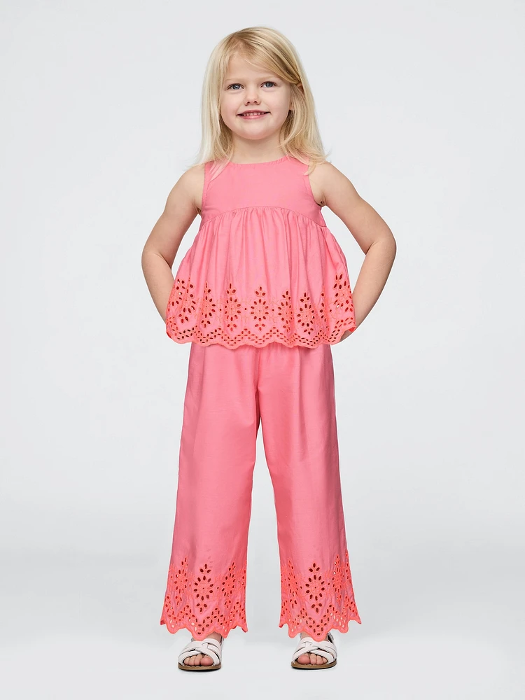 Baby & Toddler Eyelet Poplin Outfit Set