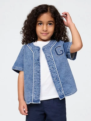 Baby & Toddler Denim Logo Baseball Jersey