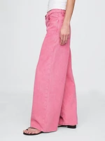 Mid Rise Cargo Baggy Jeans