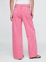 Mid Rise Cargo Baggy Jeans
