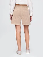 6" Mid Rise Twill Pleated Trouser Shorts