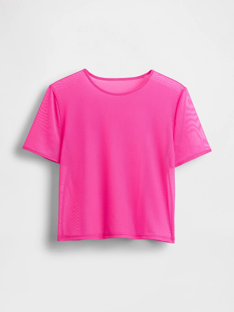 Mesh Cropped T-Shirt