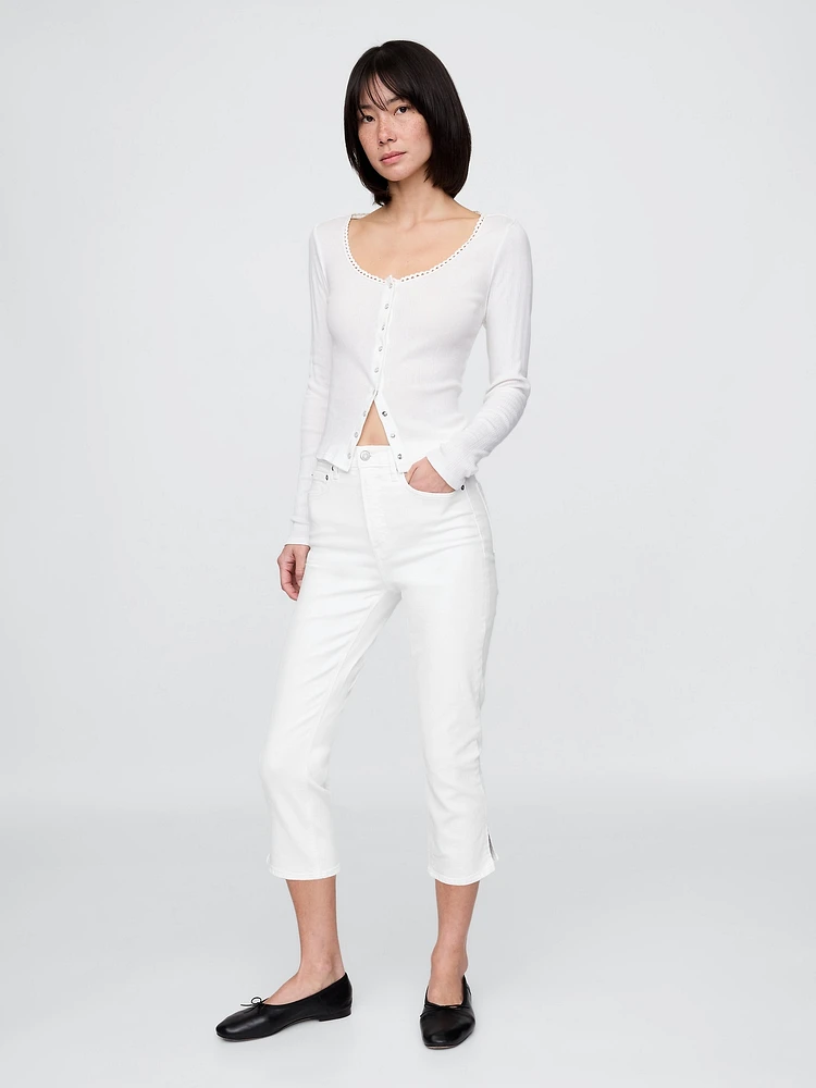 High Rise Capri Jeans