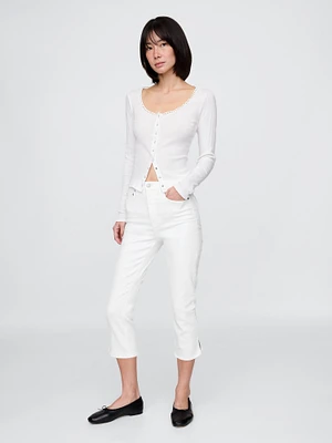High Rise Capri Jeans