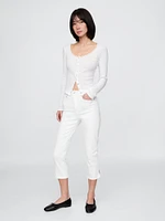 High Rise Capri Jeans