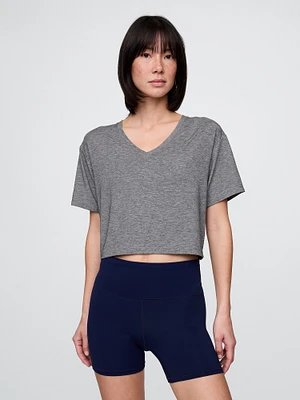 GapFit Breathe Cropped V-Neck T-Shirt