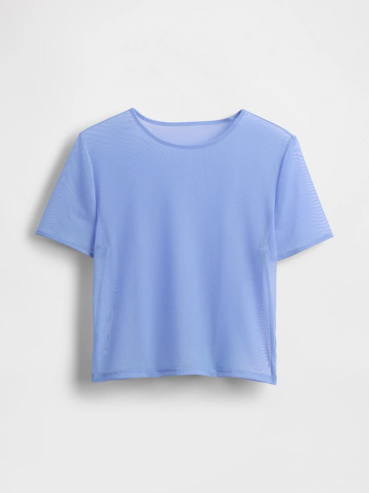 Mesh Cropped T-Shirt