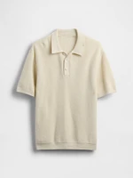 Kids Rib Sweater Polo Shirt