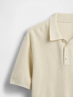 Kids Rib Sweater Polo Shirt