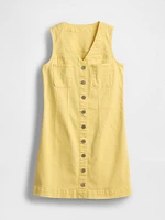 Denim V-Neck Mini Dress