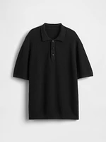 Kids Rib Sweater Polo Shirt