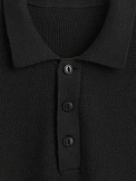Kids Rib Sweater Polo Shirt