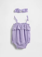 Baby Eyelet Bubble Shorty Set
