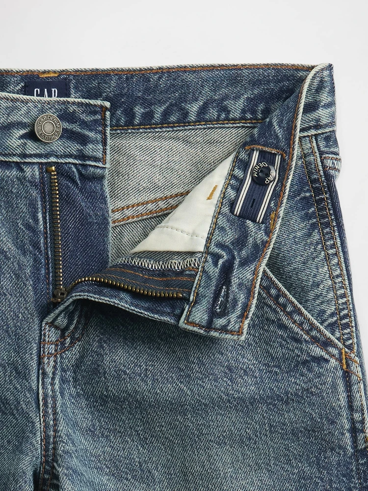 Kids UltraSoft '90s Loose Denim Carpenter Shorts