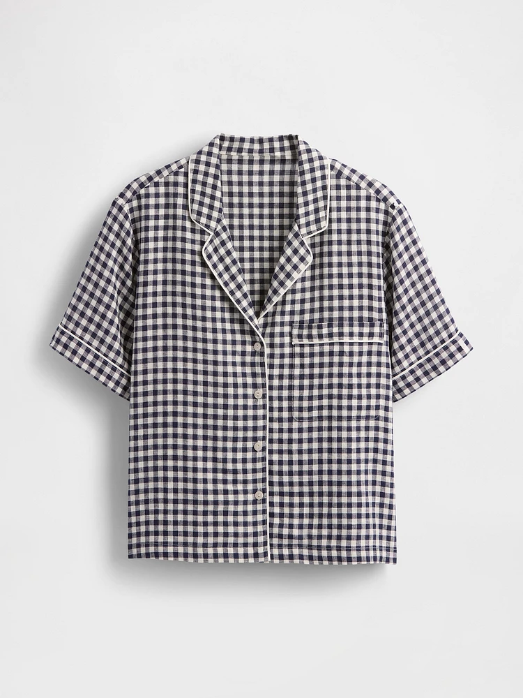 Linen-Blend PJ Shirt
