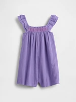 Baby & Toddler Crinkle Gauze Flutter-Sleeve Romper