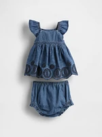 Baby Denim Eyelet Outfit Set