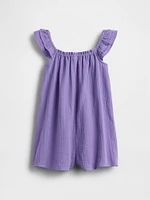 Baby & Toddler Crinkle Gauze Flutter-Sleeve Romper