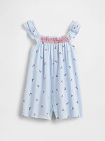 Baby & Toddler Crinkle Gauze Flutter-Sleeve Romper
